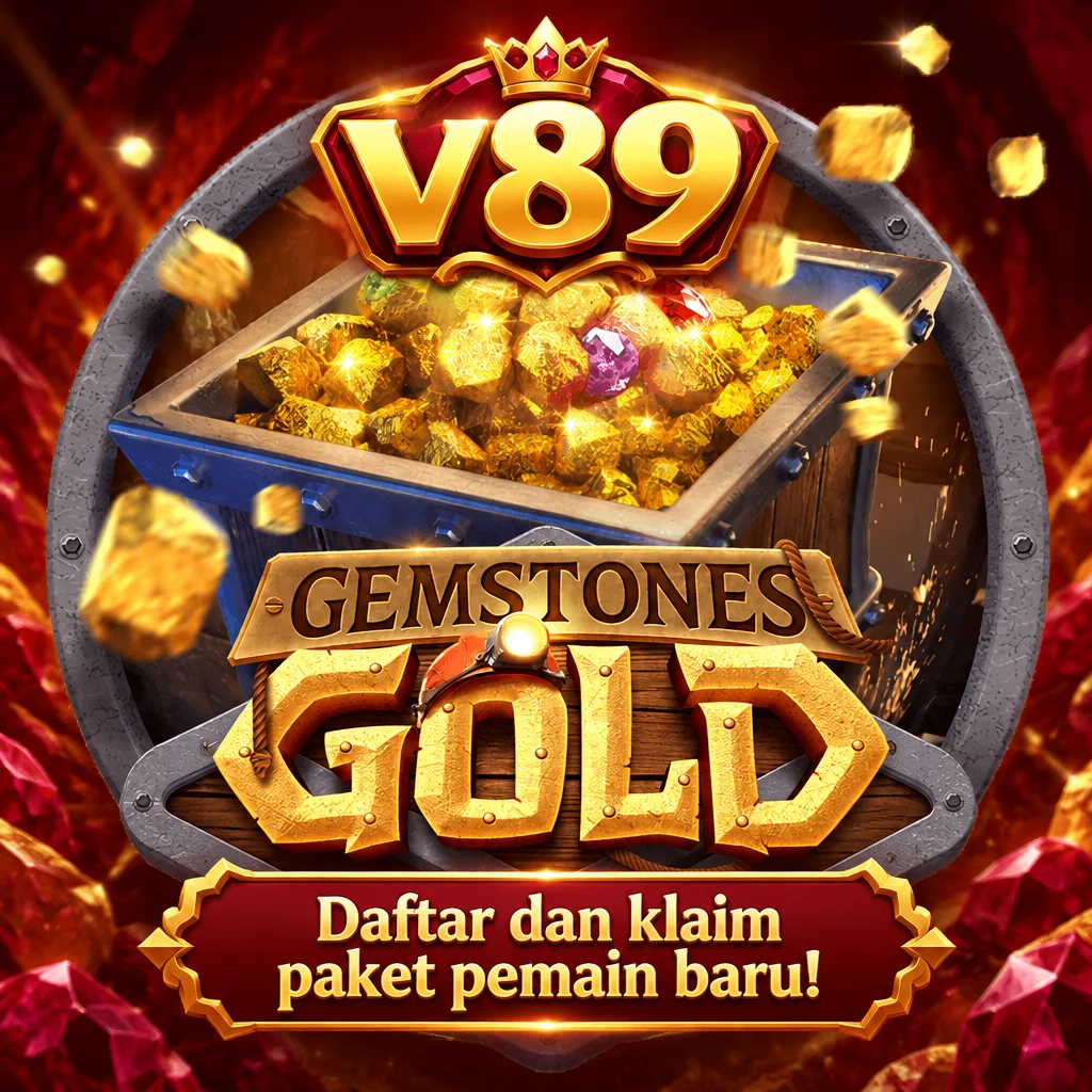 v89 · Gemstones Gold · Tampilan permainan